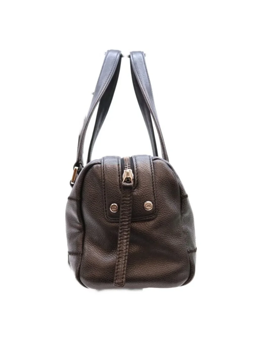 Chanel Black Caviar Choco Bar Silver Mini Boston Bag